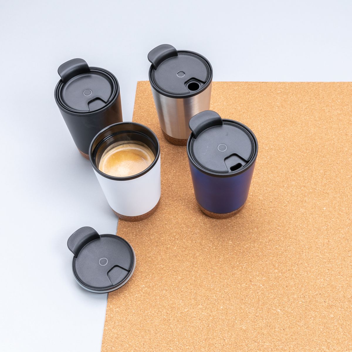 Rcs Recycled Stainless Steel Cork Coffee Tumbler