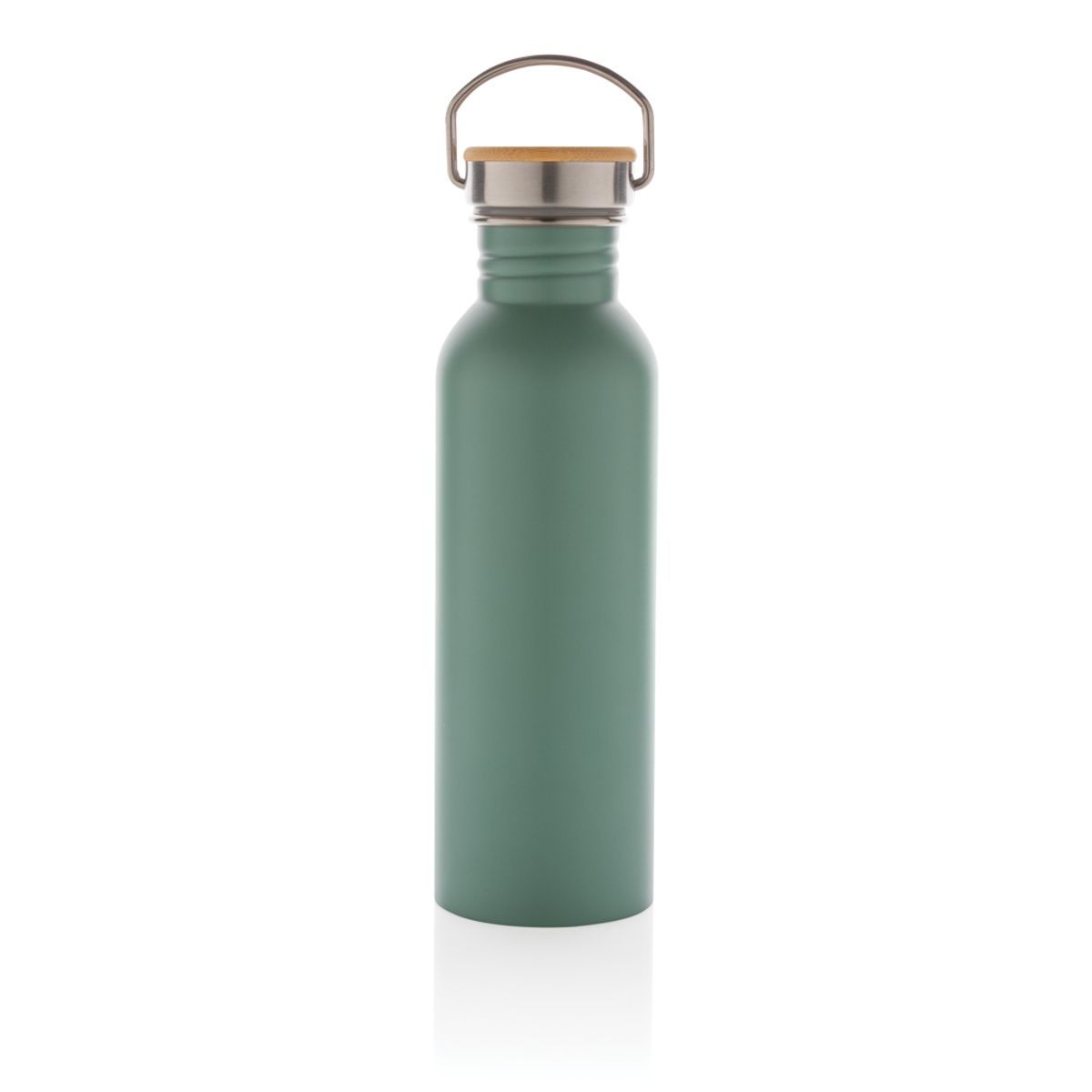 Modern Stainless Steel Bottle With Bamboo Lid