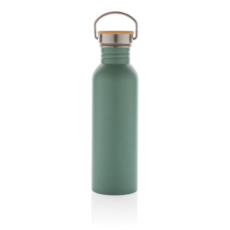 Modern Stainless Steel Bottle With Bamboo Lid