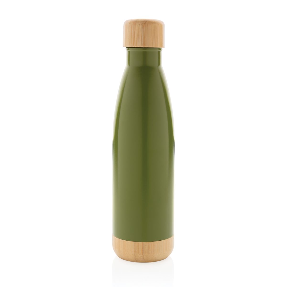 Vacuum Stainless Steel Bottle With Bamboo Lid And Bottom