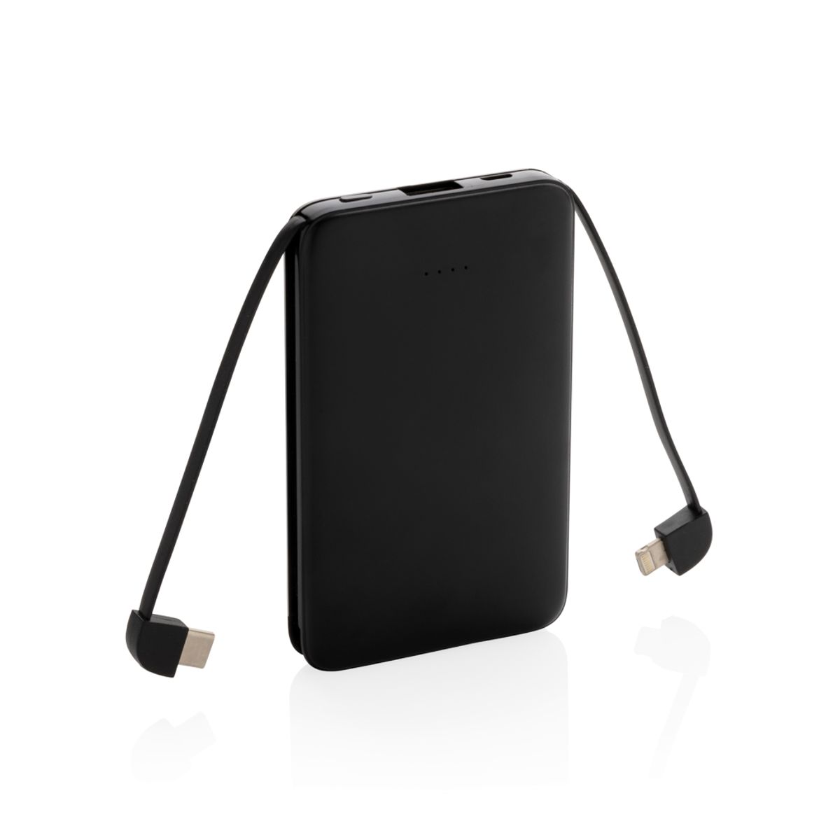 5.000 Mah Pocket Powerbank With Integrated Cables