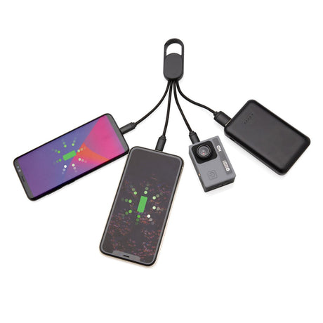 4-In-1 Cable With Carabiner Clip