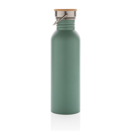 Modern Stainless Steel Bottle With Bamboo Lid