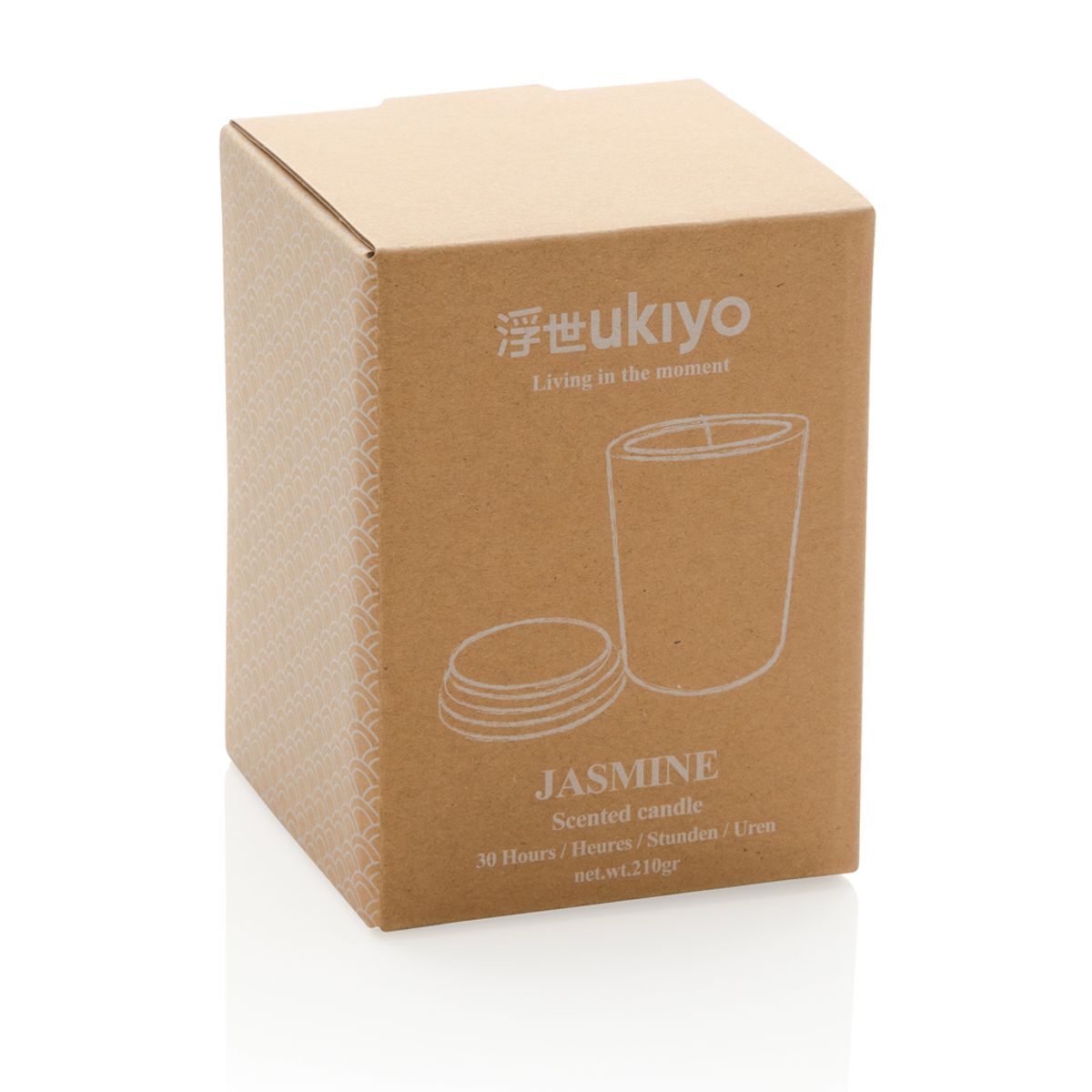 Ukiyo Deluxe Scented Candle With Bamboo Lid