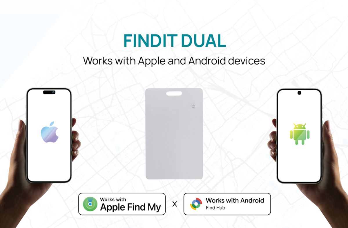 Findit Dual Rcs Rplastic ultraplāna meklēšanas karte ar uzlādējamu bateriju