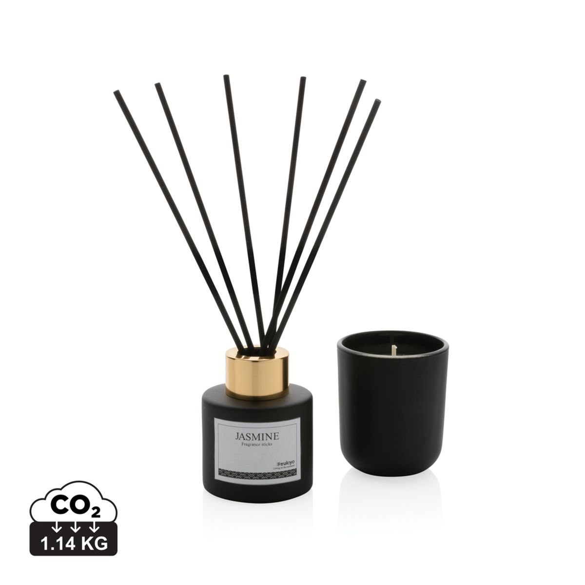 „Ukiyo“ sveces un aromātisko nūjiņu dāvanu komplekts