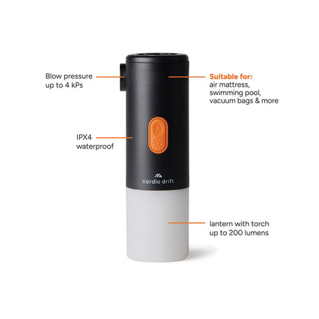 Nordic Drift Titan Portable Air Pump Camping Light