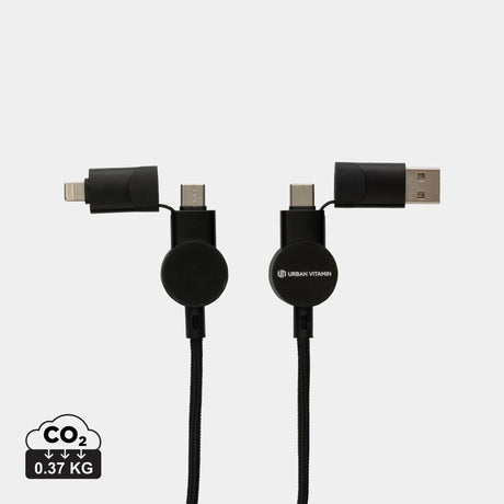 Oakland Rcs Recycled Plastic 6-In-1 Fast Charging 45W Cable
