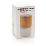 Bamboo Colour Changing 3W Speaker Light