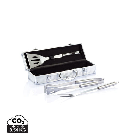 3 Pcs Barbecue Set In Aluminium Box