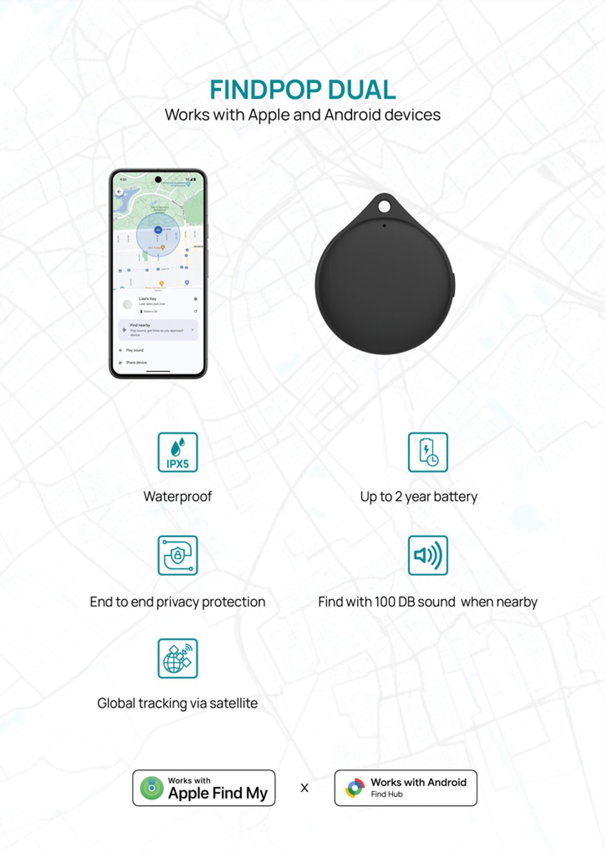 Findpop Dual Rcs Recycled Plastic Item Finder Ipx5