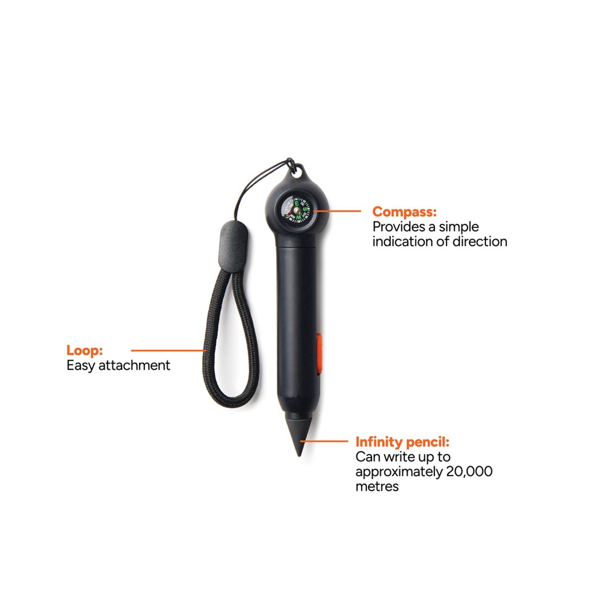 Nordic Drift Trail Rcs Portable Infinity Pocket Pen+Compass