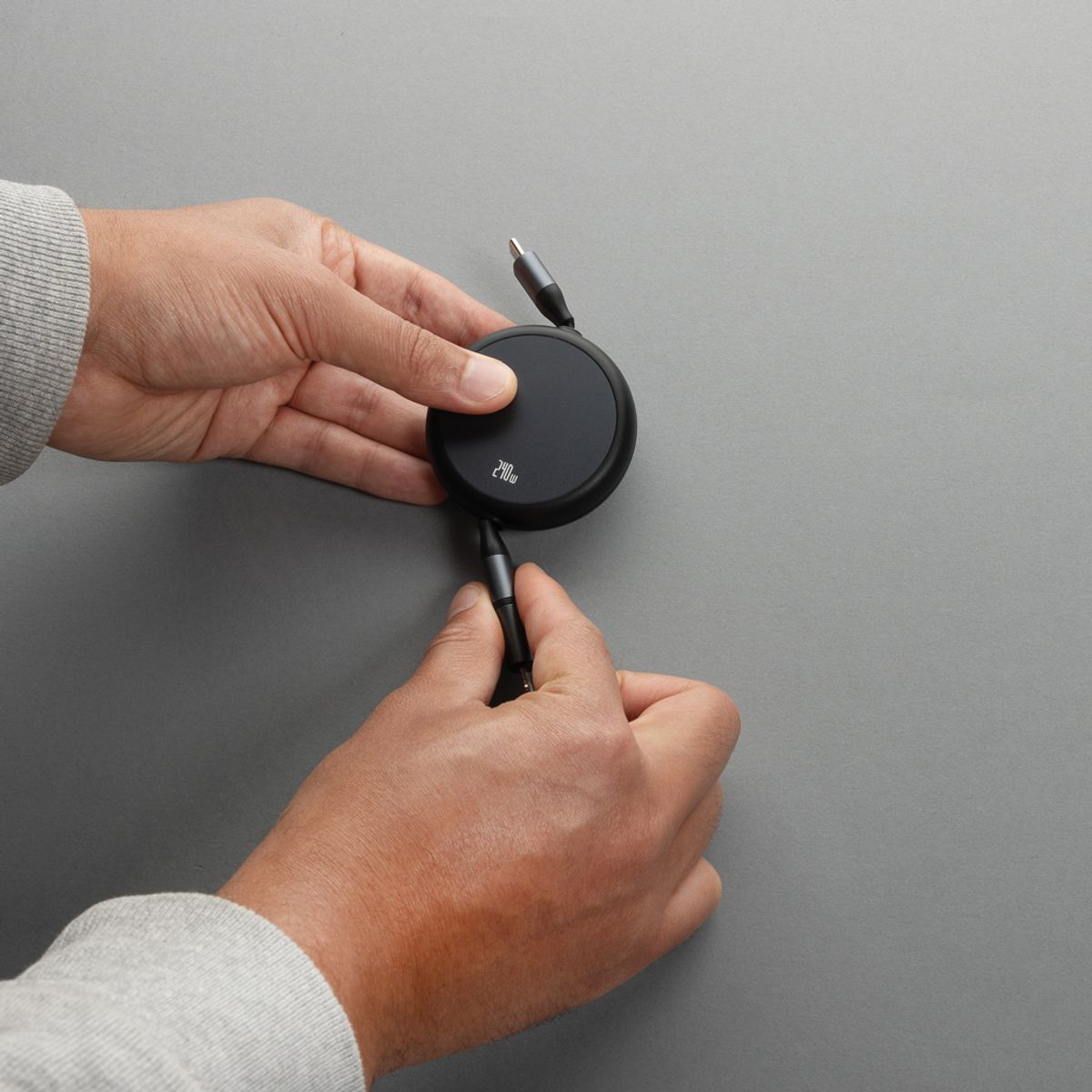 Terra Rcs Recycled Aluminium Retractable 240W 2-In-1 Cable