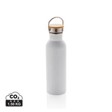 Modern Stainless Steel Bottle With Bamboo Lid