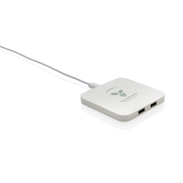 Rcs Recycled Plastic 10W Wireless Charger With Usb Ports