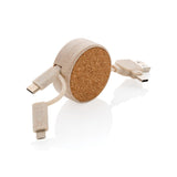 Cork And Wheat 6-In-1 Retractable Cable