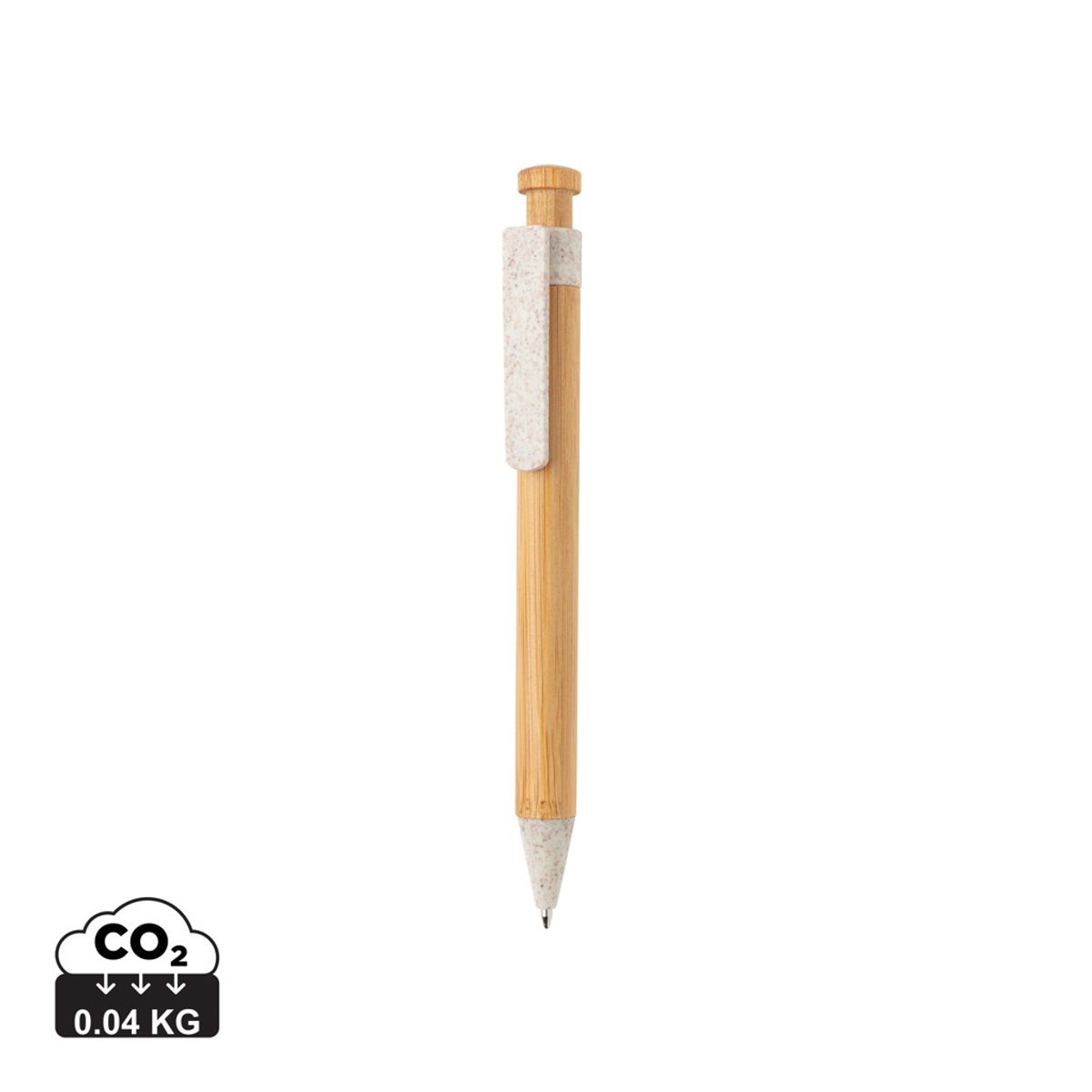 Bamboo Pen With Wheatstraw Clip