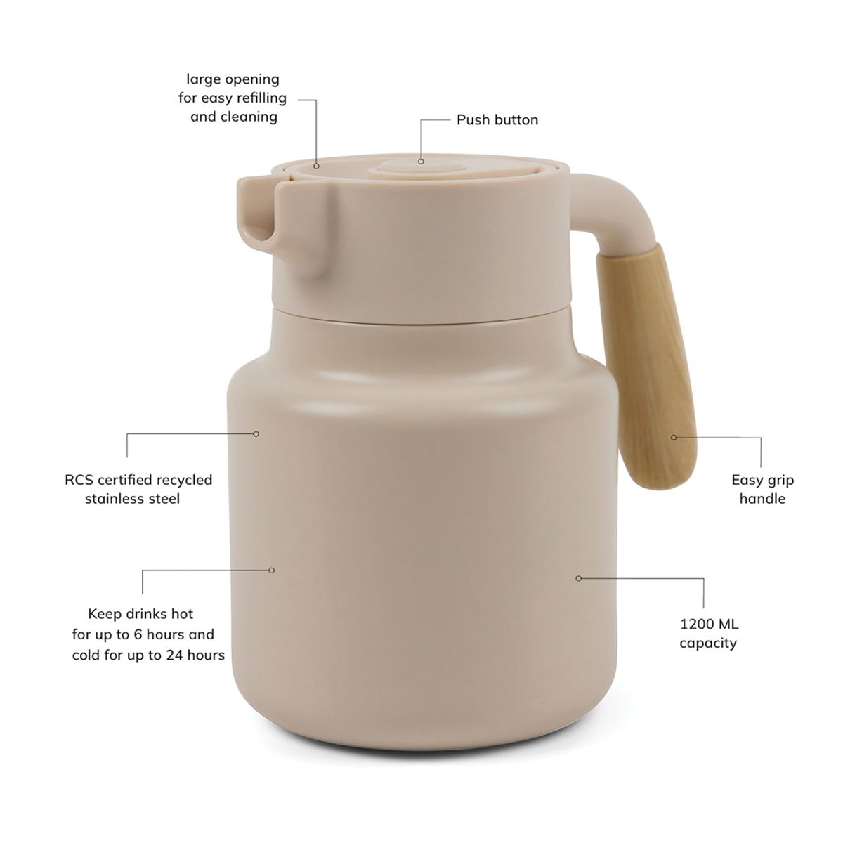Vinga Arbe Rcs Vacuum Jug 1200 Ml