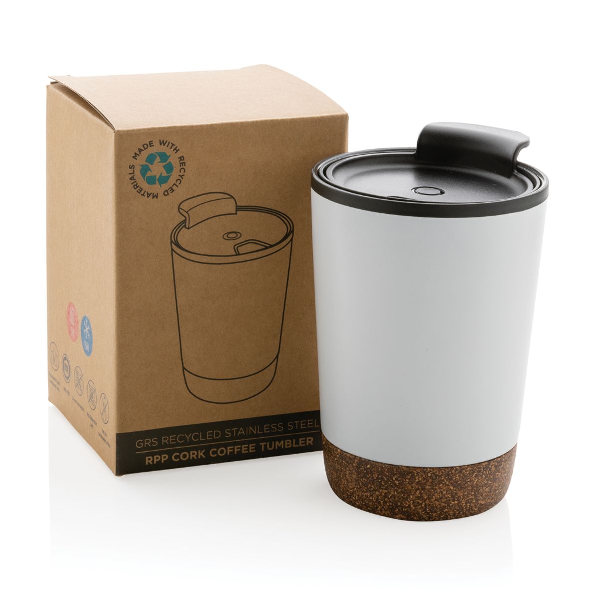 Rcs Recycled Stainless Steel Cork Coffee Tumbler