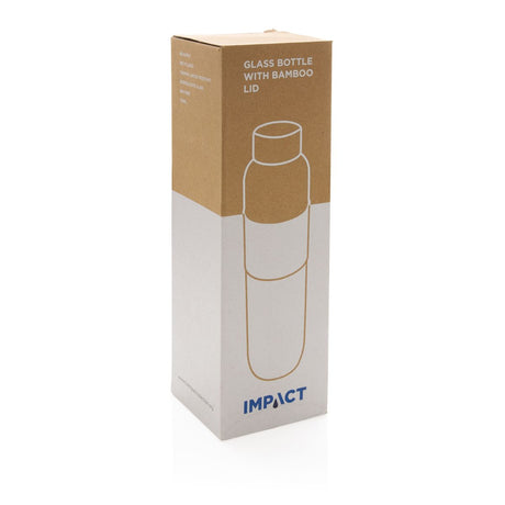 Impact Borosilicate Glass Bottle With Bamboo Lid