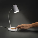 Zenara Rcs Recycled Plastic And Cork 15W Wireless Desk Lamp