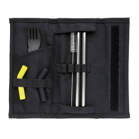 Tierra 2Pcs Straw And Cutlery Set In Pouch