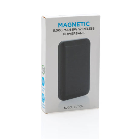 Magnētiska bezvadu ārējā akumulatora baterija ar 5000 mAh un 5 W jaudu