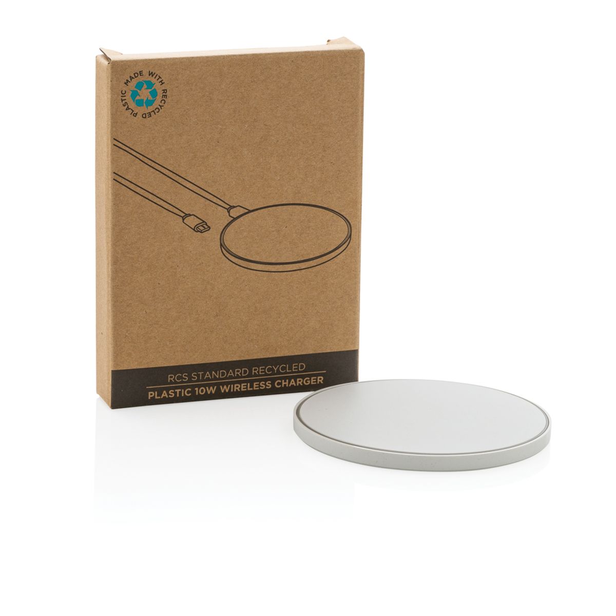 Rcs Standard bezvadu lādētājs no pārstrādāta plastmasa, 10 W