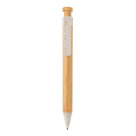 Bamboo Pen With Wheatstraw Clip