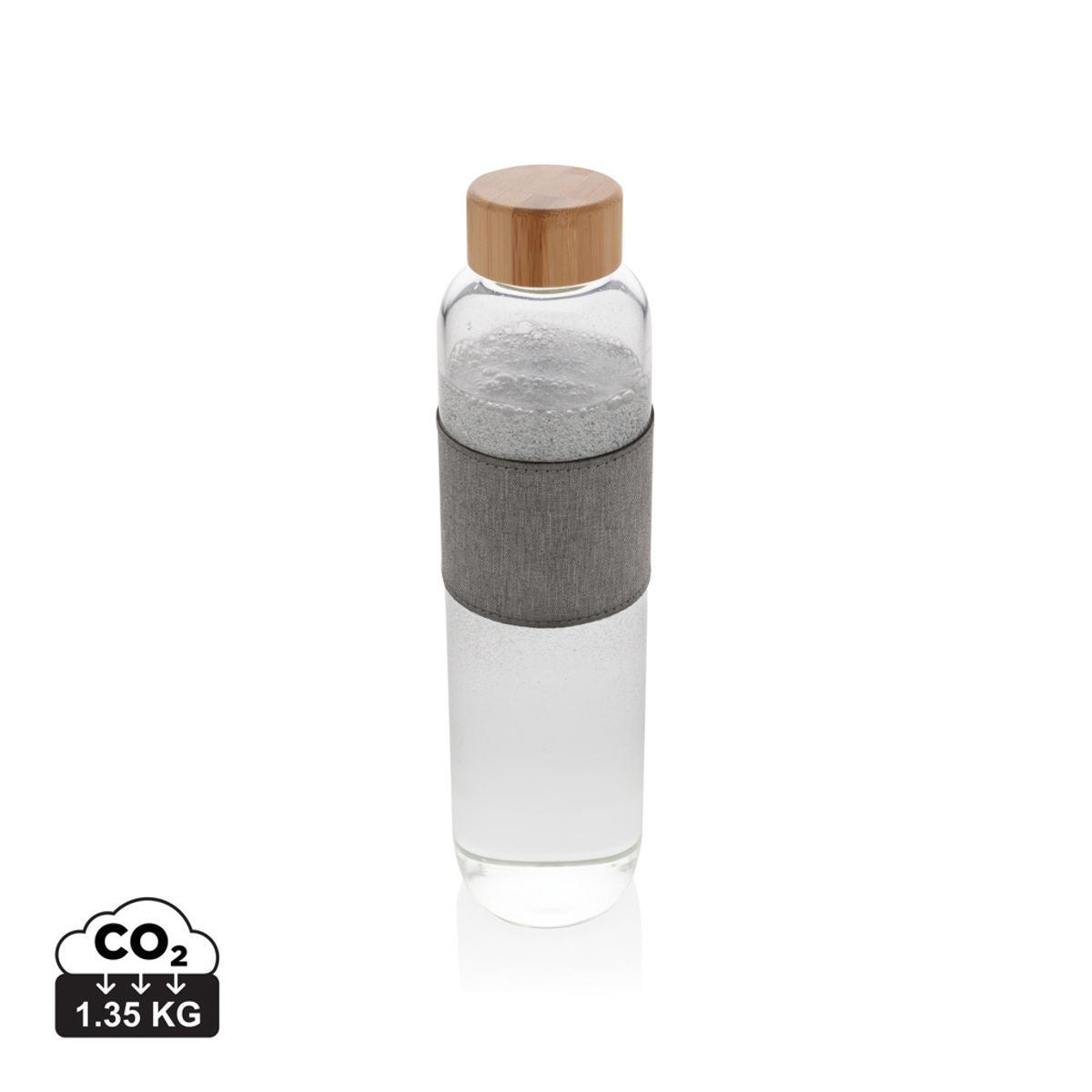 Impact Borosilicate Glass Bottle With Bamboo Lid