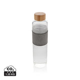 Impact Borosilicate Glass Bottle With Bamboo Lid