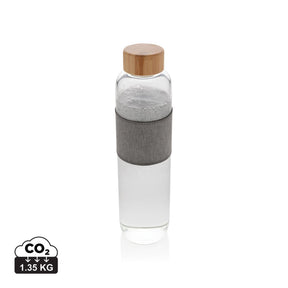 Impact Borosilicate Glass Bottle With Bamboo Lid