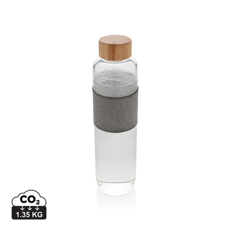 Impact Borosilicate Glass Bottle With Bamboo Lid