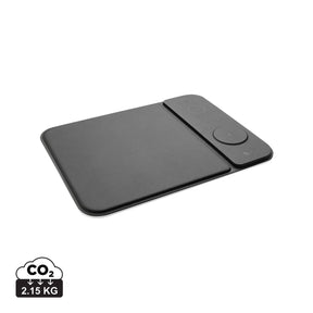 Swiss Peak Rcs pārstrādāta PU 15 W 3-in-1 uzlādējama peles paklājs