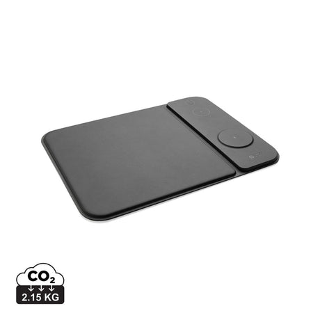 Swiss Peak Rcs pārstrādāta PU 15 W 3-in-1 uzlādējama peles paklājs