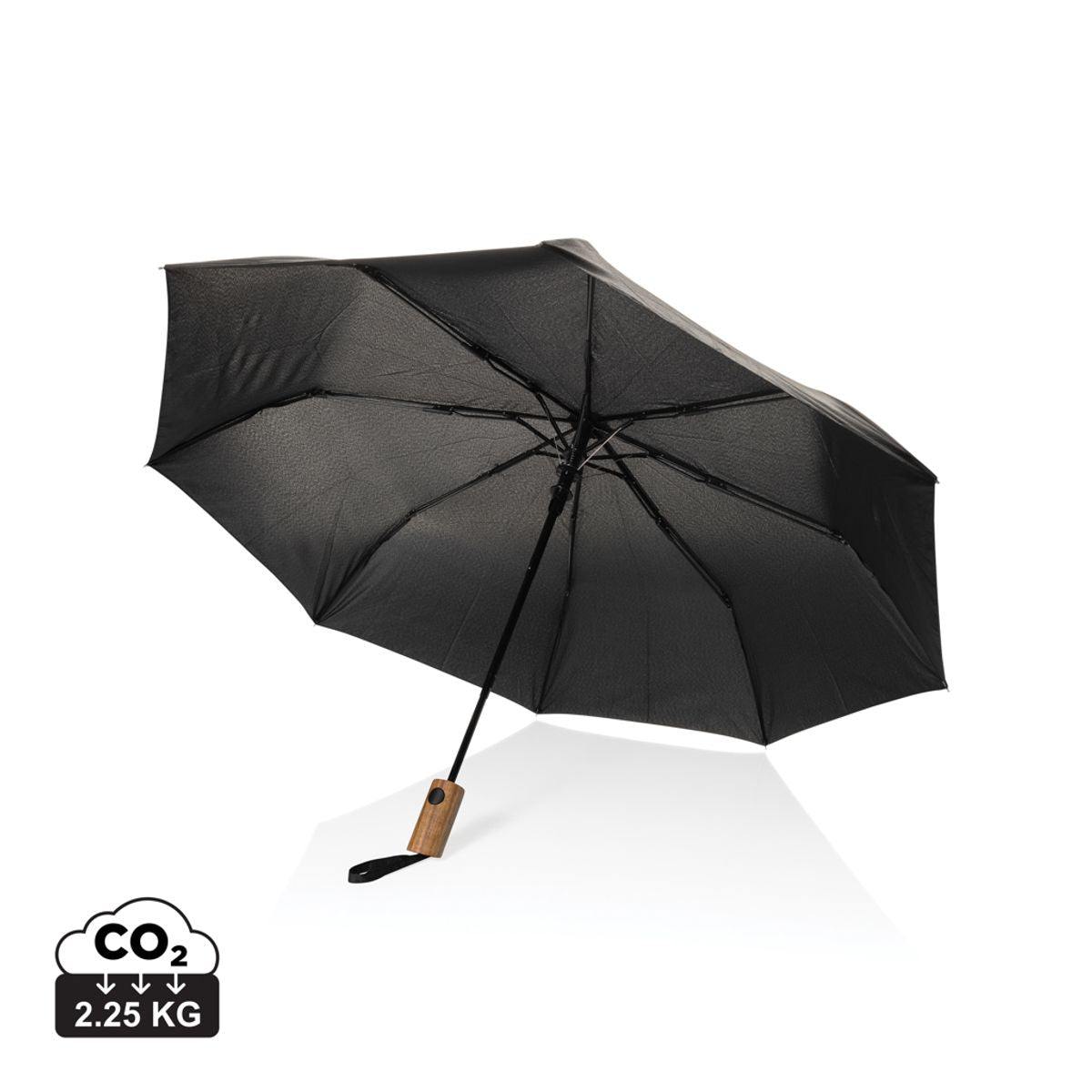 Kaycey 21" Aware™ Rpet Acacia Wood Mini Auto Open Umbrella