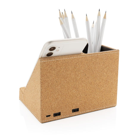 Cork Pen Holder And 5W Wireless Charger
