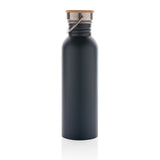 Modern Stainless Steel Bottle With Bamboo Lid