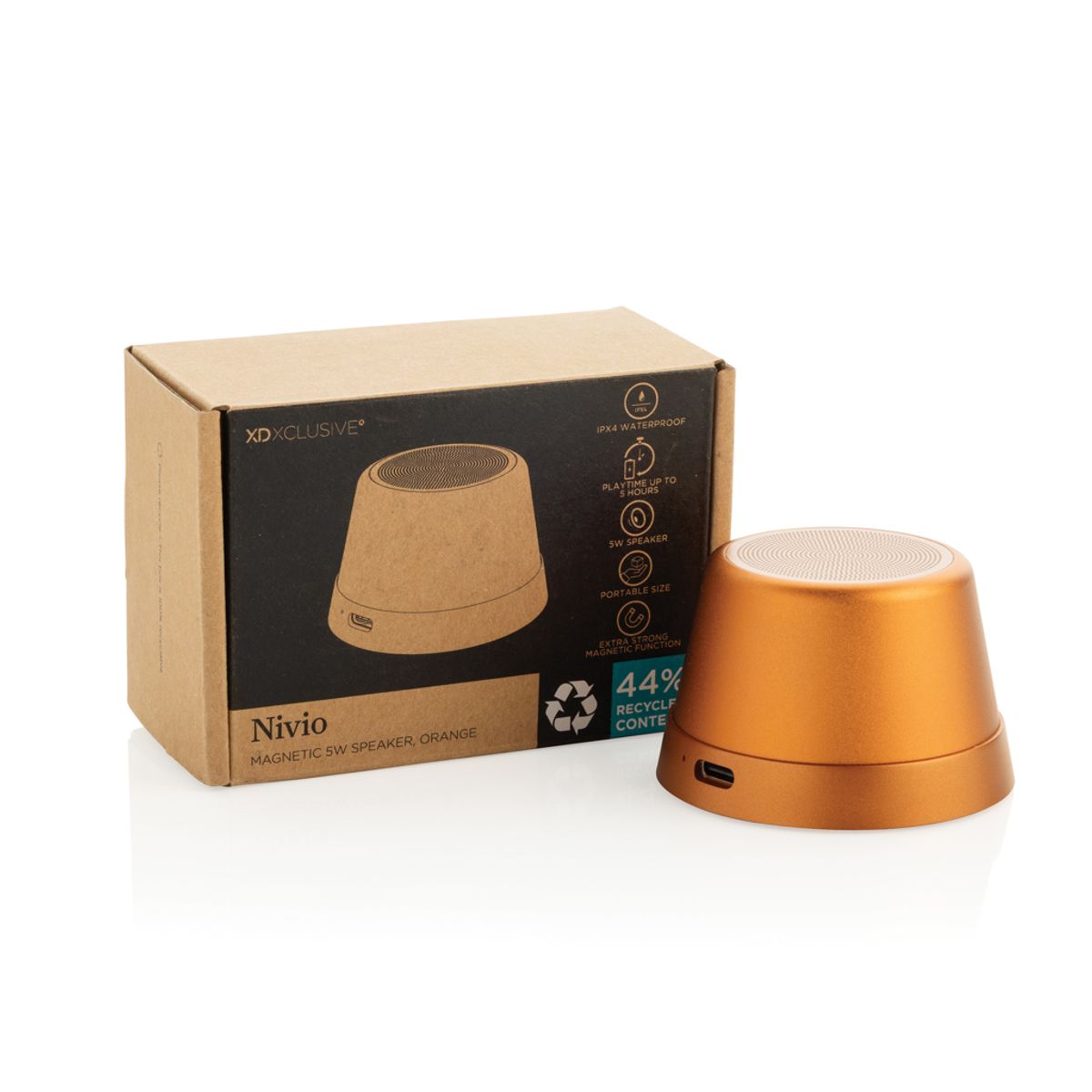 Nivio Rcs Recycled Aluminum Magnetic 5W Speaker
