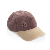 Beau Aware™ Washed 6 Panel 270Gsm Cotton Twill Two Tone Cap