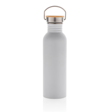 Modern Stainless Steel Bottle With Bamboo Lid