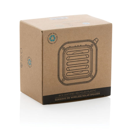 3W Rcs Recycled Plastic Wireless Sunwave Solar Speaker