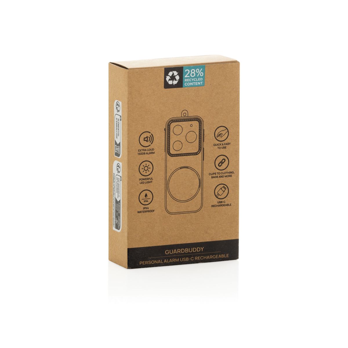 Guardbuddy Rcs Personal Alarm Usb-C Re-Chargeable