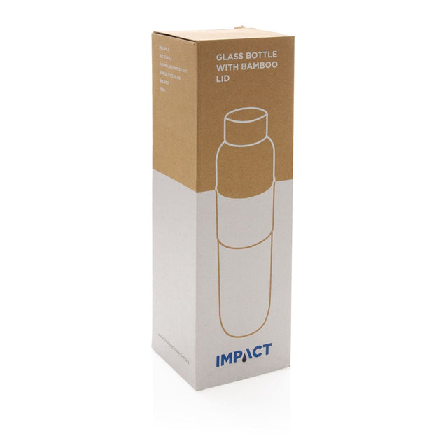 Impact Borosilicate Glass Bottle With Bamboo Lid