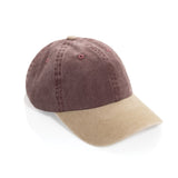 Beau Aware™ Washed 6 Panel 270Gsm Cotton Twill Two Tone Cap