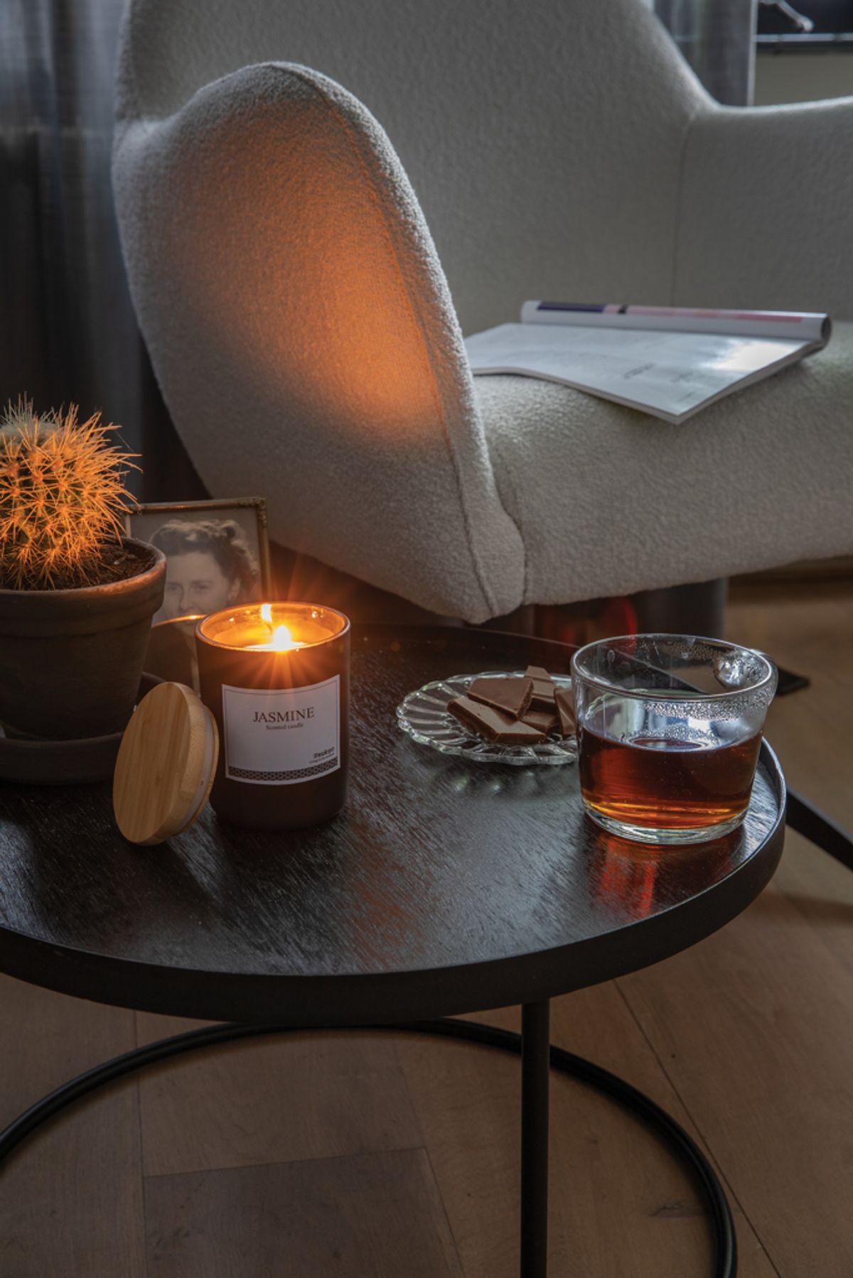 Ukiyo Deluxe aromātiskā svece ar bambusa vāciņu