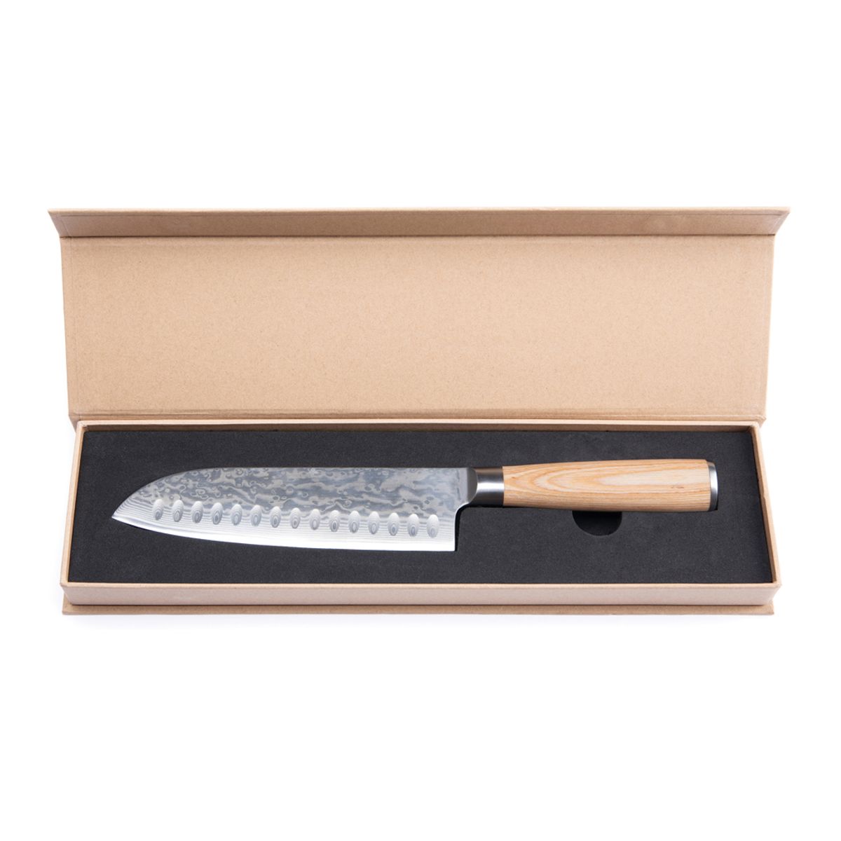 Vinga Hattasan Damascus Santoku Knife