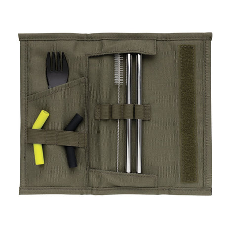 Tierra 2Pcs Straw And Cutlery Set In Pouch