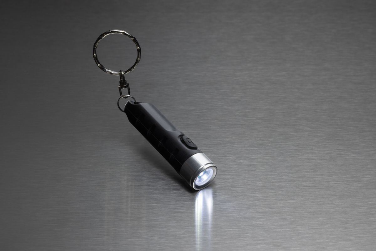 Globix Rcs Recycled Plastic Usb Re-Chargeable Keychain Torch