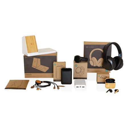 Bamboo Tws Earbuds With Rcs Recycled Plastic